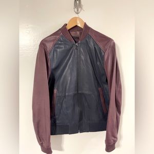 Michael Kors leather varsity Jacket